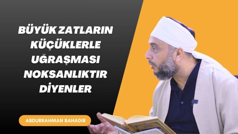Sual: Cenab-ı Hakk’ın cüz’iyat ve hasis emirler ile iştigali, azametine münafîdir?